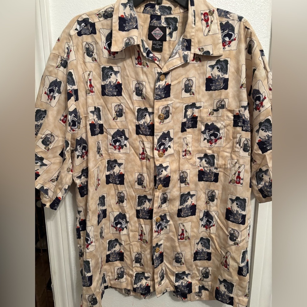 Tabasco button front fishing shirt XL